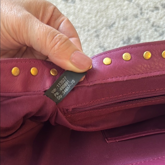 Wilson’s Leather Studded dark Pink Leather Tote Bag - Picture 8 of 9